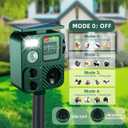 2026 Solar Ultrasonic Bird Repellent Outdoor Woodpecker Deterrent for House Pigeon Repellent with Motion Sensor Strobe Light IP65 Waterproof Crow Goose Bird Deterrents for Outside Garden Farm Boat