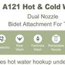 APURE BIDET A121 - Hot and Cold Water Bidet Attachment for Toilet Seat - Dual nozzle - Rear and Feminine Wash- Selfcleaning- Adjustable Water Pressure Non-Electric Bidet Toilet Seat Attachment