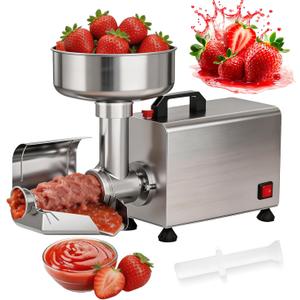 Chef Key 450W Electric Tomato Strainer, Tomato Milling Machine Sauce Maker 40 Kg/H Pure Copper Motor, Stainless Steel Commercial-Grade Food Strainer & Sauce Maker,Tomato Press,Fruit & Homemade Jam