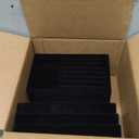 uxcell 8PCS Jewelry Organizer Tray Stackable, Wooden Jewelry Containers Velvet Drawer Organizer Inserts Holder for Earrings Necklaces Rings Bracelet (8" x 5" x 1" Black)