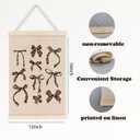 laveliabel Trendy Retro Red Leopard Poster Hanger Frame Set of 2, Coquette Leopard Bow Banner Poster with Wood Hanger, Funky Preppy Cheetah Wall Art Decor for Girls Room Dorm Bedroom, 12x16inch