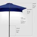 Trenovo 4.9ft mini square patio umbrella uv50+ waterproof & easy setup| outdoor table umbrella for deck,balcony,garden,lawn,backyard,market 1ct