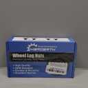 Set of 24, 14mmx1.5 7 Spline Wheel Lug Nuts for 6 Lug Aftermaket, Conical Bulge Seat, Closed End W/ 1 Socket Key, Silver