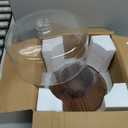 Acacia Wood Cake Stand with Glass Lid 12" Magnetic Base, Detachable Serving Tray for Cake, Cheese, Charcuterie, Snacks & Desserts Wooden Cake Holder for Parties & Kitchen Display