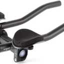 Alomejor Aerobars Aluminum Alloy TT Handlebars Rests Armrest Pads and Sponge Cushions for Road Bikes Triathlon Cycling 