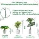 6 Pack Plant Support Plant Stakes for Indoor and Outdoor Plants, 44.8 Plant Sticks with Plant Clips Twist Tiers and Plant Tiers for House Potted Plants, Monstera Plant Support for Climbing Plants