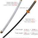 Zisu Demon Katana Sword, About 41 inches, Hashira Pillars & Protagonist Katana for Cosplay Purpose, Anime Original Texture, Medium