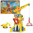 Rubble & Crew, Bark Yard Crane Tower Playset with Action Figure, Toy Bulldozer & Kinetic Build-It Play Sand, PAW Patrol Kids Toys for Boys & Girls 3+