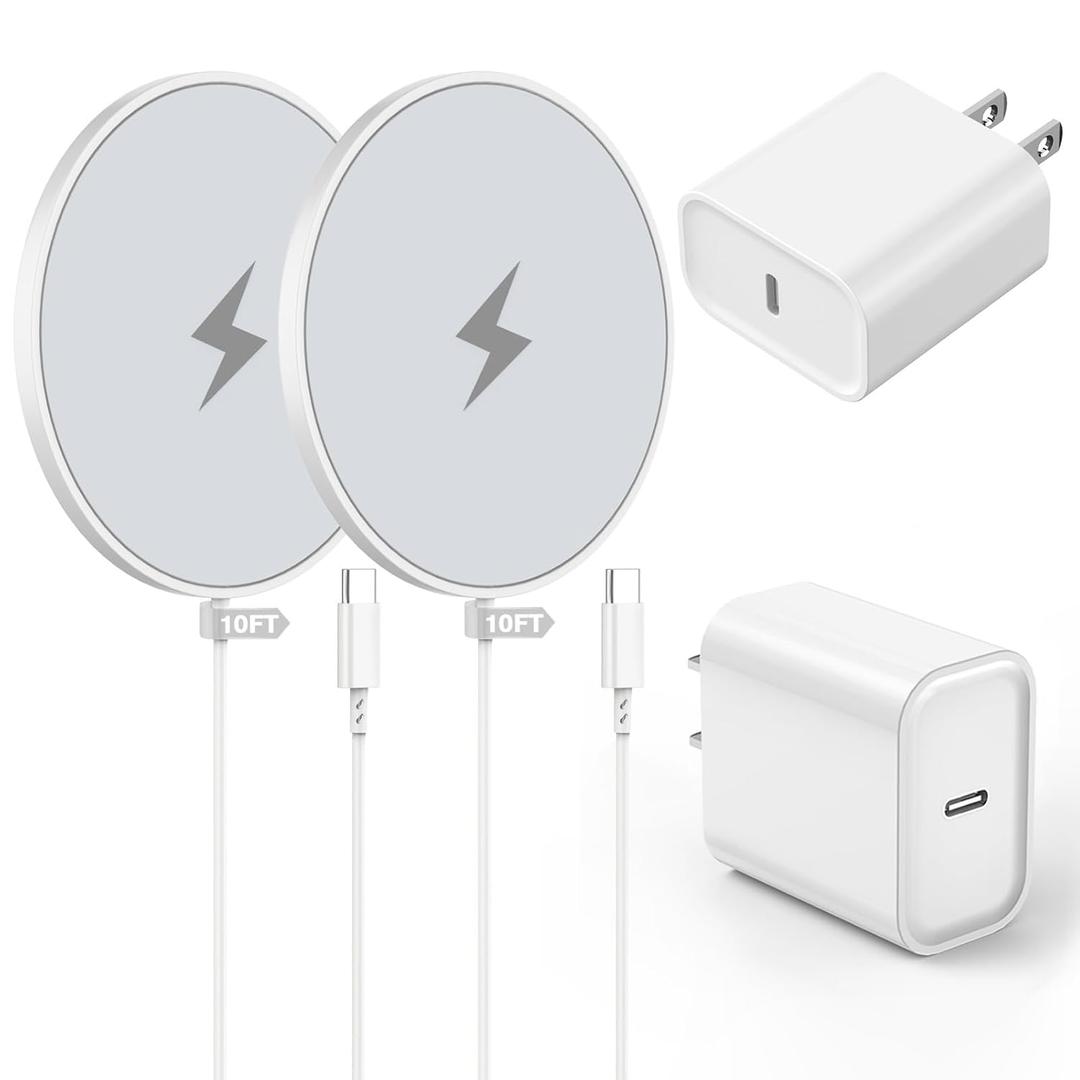 [Apple MFi Certified]Long Magnetic Wireless iPhone Charger,10FT Mag Safe Charger Mag-Safe Charging Magnet Charge Pad 10Feet 2Pack for iPhone 17 Pro Max/17Pro/iPhone 16ProMax/16Plus/15/14/13/12/AirPods