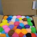 400 Pcs Multicolor Pom Poms for Crafts 1.5 Inch Fuzzy Craft Pompoms Balls for Family Classroom DIY Creative Christmas Decorations