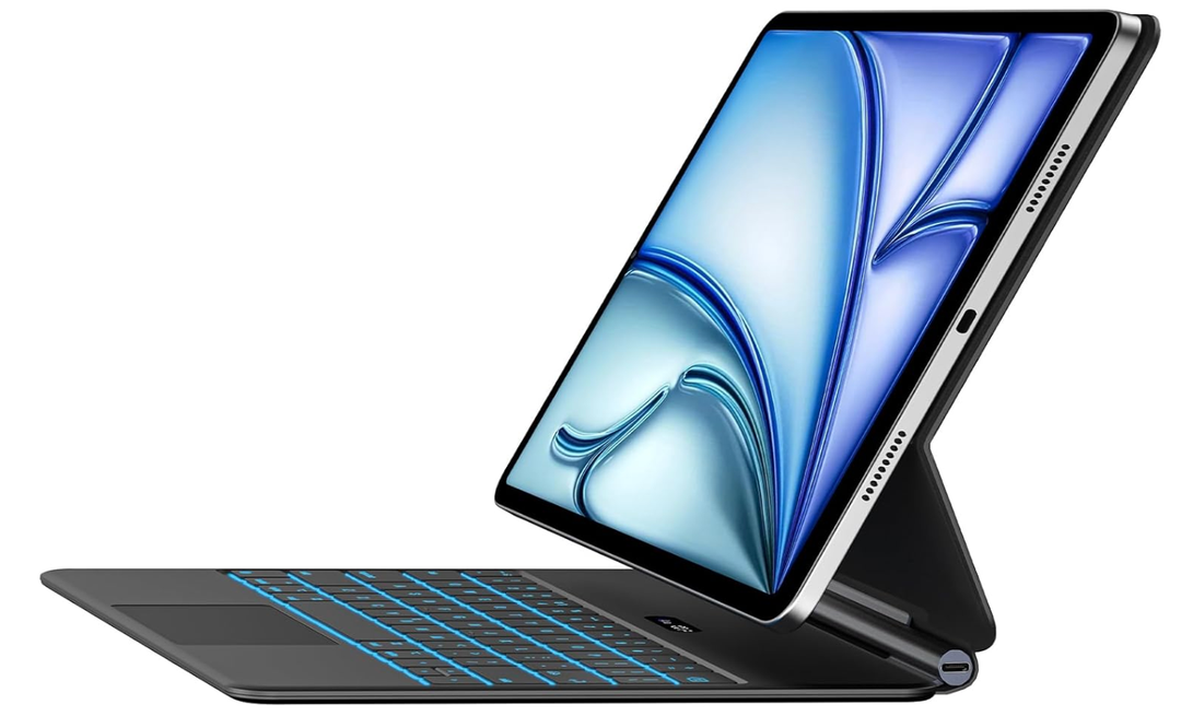 Jibrealg Keyboard Case for iPad Air 11"(M4 2026/M3 2025/M2 2024) & iPad Pro 11"(1st/2nd/3rd/4th Gen), Magic Keyboard with MultiTouch Trackpad for 10.9"iPad Air 4th/5th Gen with 7Color Backlit,Black