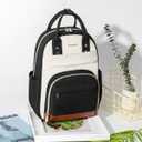 LOVEVOOK Small Backpack Purse for Women, Mini Backpack bag, Cute Fashion Backpack for Daily Travel Work, Beige-Black-Brown