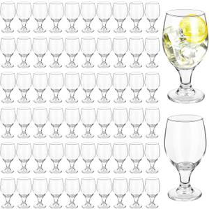 Patelai Set of 60 Water Goblet, 13.5 oz Clear Drinking Glasses Bulk Dishwasher Safe, Stemmed Water Glass for Juice Wine Beer Tea Sangria Cold Beverages, Reusable Glassware for Home Party Restaurant
