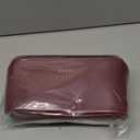 EACHY Travel Makeup Bag, Large Capacity Cosmetic Bag for Women, Waterproof PU Leather, Flat Open Portable Toiletry Bag for Skincare, Brushes & Travel Essentials (Medium)