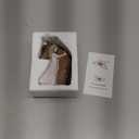 Girl Embrace Horse Statue Decor - Hand-Painted Sculpted Figurine Gifts for Women and Horse Lovers - Memorial Figure, Keepsake Gift for Birthday, Christmas, Thanksgiving (Brown)