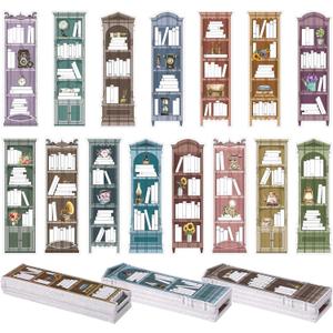 Kolldenn 150 Pcs Book Tracker Bookmarks Bulk 6.3 x 1.97 Inch Bookshelf Love to Read Bookmarks Paper Tracking Double Sided Reading Page Markers for Back to School Reading Lover(Vintage)