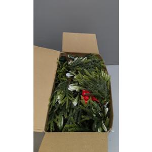 2PCS 6FT Christmas Decor Artificial Norfolk Pine Garland, Realistic Artificial Garland Greenery for Fireplace Table, Mantle Wall, Indoor Outdoor Winter Holiday Decorations(2, 6FT)