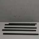 Curtain Rods for windows 28-78 inch, 5/8 inch Decorative Matte Black Splicing Heavy Duty Metal Curtain Rod set with Brackets 