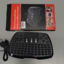 A3 Mini Keyboard, 2.4GHz Wireless Keyboard with Touchpad, Portable QWERTY Keypad with RGB Backlit, USB Dongle Rechargeable Li-ion Battery for Android TV Box/Mac/PC