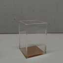 MEI YI TIAN Clear Acrylic Pencil Pen Holder Cup with Rose Gold Bottom, Desk Accessories Makeup Brush Holders Modern Design Desktop Organizer for Countertop Desk Accessory Storage