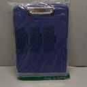 Piasoenc Clipboard with Storage, 8.5 x 11 Organization Box with Pen Holder and A4 Legal Paper Folder, Heavy Duty Plastic, Folio & Side-Opening, Low Profile Clip for Nurses, Teachers,Navy Blue