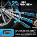 DISEN 1/2" Digital Torque Wrench 17-340Nm 4 Mode Alert 5 Unit ±2% Accuracy