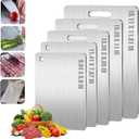 Titanium Cutting Board - 2025 New titanium cutting boards for kitchen,Double-Sided Food Grade Cutting Board,Chopping Board Cutting Mat for Meat Fruit & Vegetable-1 pc.X-Large (18.11x11.81in) (Silver)