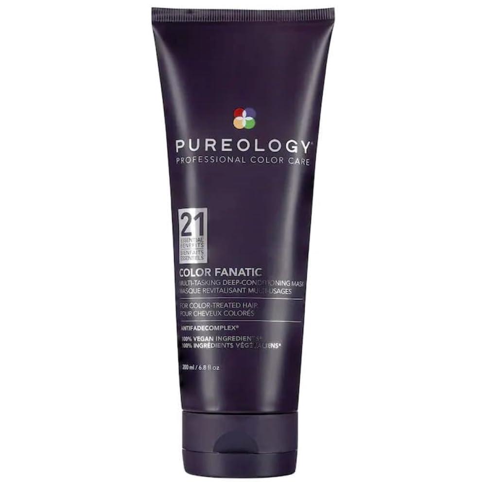 Pureology Color Fanatic Multi-Tasking Deep-Conditioning Mask - For Damaged and Color-Treated Hair, Multibenefit Hair Mask, Sulfate-Free & Vegan (6.8 Fl Oz (Pack of 1))