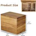 Tampon Holder for Bathroom Decor, Acacia Wood Feminine Product Organizer with Lid, Shark Week Tampon Storage, Pad and Tampon Organizer