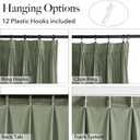 StangH Pinch Pleated Sage Green Velvet Curtains 108 Inches Long, 1 Panel | Extra Wide Drapes with Hooks, 300GSM Luxury Velvet, Boho Modern Decor, Light Blocking & Privacy, Nursery, 72"W x 108"L