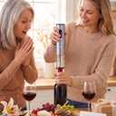 Electric Wine Bottle Opener Automatic Wine Opener Rechargeable Electric Corkscrew with Wine Aerator,Foil Cutter,Wine Stopper,USB-C Charge Cable, Perfect Mothers Day Gifts(Silver)