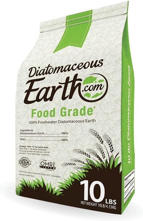 DiatomaceousEarth Food Grade Diatomaceous Earth  10lb | 100% Organic, All-Natural Powder | Safe for Humans & Pets | OMRI Listed for Organic Use