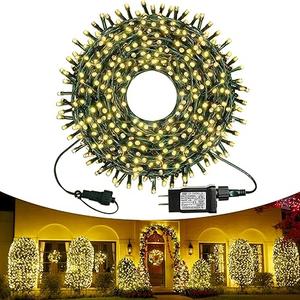 kemooie 300 LED Christmas Lights, 99FT Connective Green Wire Tree Lights, Plug in 8 Lighting Modes with Timer, Waterproof for Indoor Outdoor Patio Garden Wedding Party Decoration (Warm White) kemooie 300 LED Christmas Lights, 99FT Connective Green Wire Tree Lights, Plug in 8 Lighting Modes with Timer, Waterproof for Indoor Outdoor Patio Garden Wedding Party Decoration (Warm White)