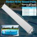 Pangda 20 Pcs 46" Ground Pool Cove for 24 ft Round Above Ground Pools, Peel and Stick Foam Strips Adhesive Backing Cove Molding for Protecting Pool Liners