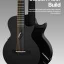 Enya NOVA GO SP1 Carbon Fiber Travel Guitar - 35" Acoustic Electric with Smart AcousticPlus Technology, Built-in Effects, USB Recording, Bluetooth Speaker, Beginner Bundle with Gig Bag & Accessories