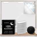 100% Blackout Curtains for Bedroom,Magnetic Blackout Blind Window Shades Black Out Window Cover for Living Room,Cut to Any Size/Shape (White,118"x57")