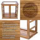 Pastry Display Case,Cookie Display, Professional-Grade Retail Bakery Display Case,,3 Tier Premium Acacia Wood and Clear Acrylic Bread Box,with Removable Trays and Rear Doors for Home or Commercial Use