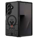 Threehundred for Samsung Galaxy Z Fold 7 Case Magnetic [Compatible with MagSafe], Cute Aesthetic Design Translucent Matte Military Grade Protection Hard Rugged Phone Case for Girls Women - Black