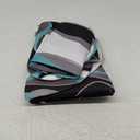 4Pcs Turquoise Shower Curtain Sets with Non-Slip Rugs, Toilet Lid Cover and Bath Mat, Black and Gray Bathroom Decor Set Accessories Fabric Waterproof Shower Curtains with 12 Hooks, 72 x 72 Inch