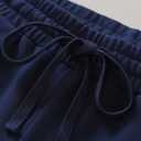 Women's Petite Jogging Suits 2 Piece Lounge Sets Sweatsuits Petite Length (Navy)