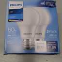 Philips EyeComfort 60W Equivalent Daylight A19 Medium LED Light Bulb (2-Pack)