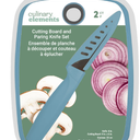 Kuhn Rikon Colori Non-Stick Straight Paring Knife with Safety Sheath, 4 inch/10.16 cm Blade, Light Blue