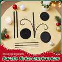 Black Triple Tree Topper Candelabra, Christmas Tree Toppers Shelf - 3 Tier Candle Holder, Unique Candelabra Decor for Holiday (90cm/ 35.4 inch)