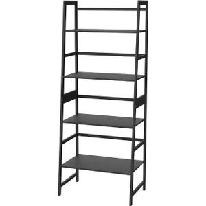 WTZ Bookcase, Bookcase, Bookcase, Storage Shelves, Bookcase, Ladder Shelf for Bedroom, Living Room, Office MC-801 (Black)