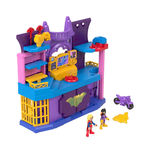 Fisher-Price Imaginext DC Super Friends Toy Batgirl Hero Hideout Playset with 2 Figures & 5 Accessories for Pretend Play Kids Ages 3+ Years
