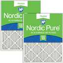 Nordic Pure 16x20x1 (Actual Size: 15 1/2 x 19 1/2 x 3/4) Pleated MERV 13 Air Filters 2 Pack