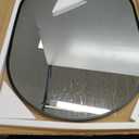 Delma 28x20 Black Oval Bathroom Mirror for Over Sink, Aluminum Frame