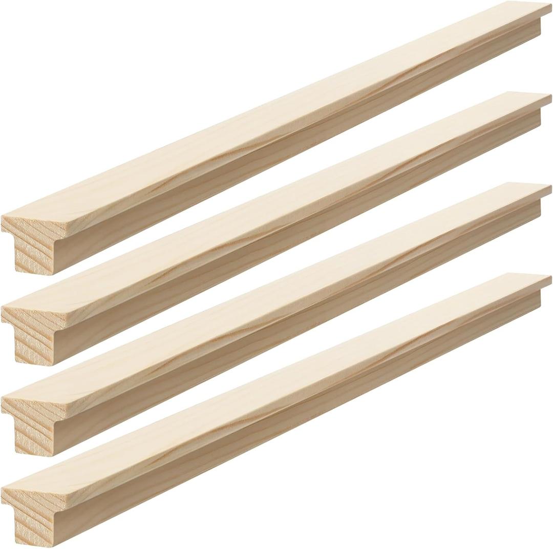 Yousoontic 4 Pack Hardwood Center Mount Drawer Slides Wooden Drawer Track Classic T Shaped Design Fits The Slide Guides