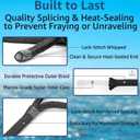 Boat Dock Lines 1/2" x 15' - Double Braided Nylon Boat Ropes for Docking with 12" Loop, Marine-Grade High Strength Boat Lines Dock Rope, Premium Marine Rope Mooring Lines, Easy Handling - 4 Pack,Black