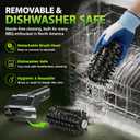 Electric BBQ Grill Brush - Cordless USB Rechargeable Grill Cleaning Brush with High-Speed Motor, Heavy Duty Stainless Steel Bristles, Automatic Barbecue Grate Cleaner Tool, Perfect BBQ Accessories